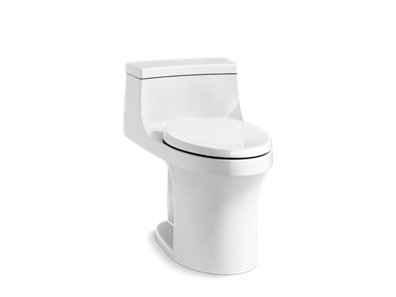 San Souci® Comfort Height® One-piece compact elongated 1.28 gpf chair height toilet with right-hand trip lever, and Quiet-Close&trade; seat