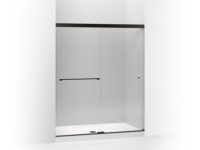 Revel® 76" H sliding shower door with 5/16" - thick glass