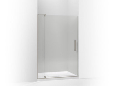 Revel® Pivot shower door, 70" H x 39-1/8 - 44" W, with 5/16" thick Crystal Clear glass