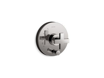 Composed® Rite-Temp® valve trim with push-button diverter and cross handle