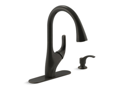 Trielle® Pull-down kitchen faucet with soap/lotion dispenser