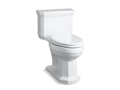 Kathryn® Comfort Height® One-piece compact elongated 1.28 gpf chair height toilet with right-hand trip lever, and slow close seat