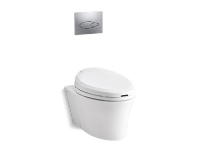Veil® Wall-hung elongated toilet bowl with hidden cord capability