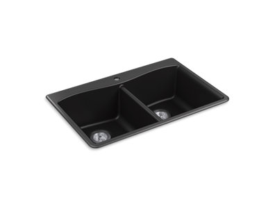 Ealing&trade; 33" x 22" x 9-5/8" top-mount/undermount double-equal kitchen sink