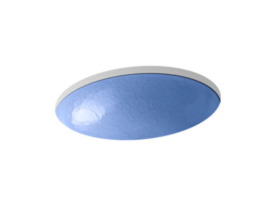 Whist® Glass undermount bathroom sink in Opaque Sapphire