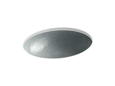 Whist® Glass undermount bathroom sink in Opaque Stone