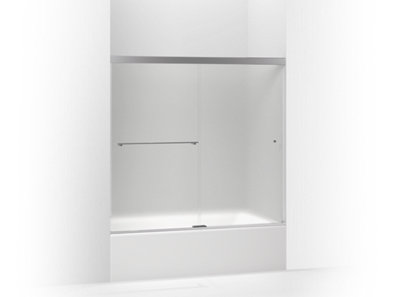 Revel® Sliding bath door, 55-1/2" H x 56-5/8 - 59-5/8" W, with 5/16" thick Frosted glass
