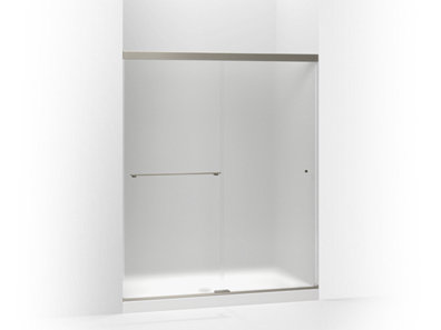 Revel® Sliding shower door, 70" H x 56-5/8 - 59-5/8" W, with 5/16" thick Frosted glass
