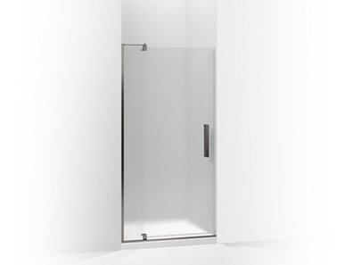 Revel® Pivot shower door, 70" H x 27-5/16 - 31-1/8" W, with 1/4" thick Frosted glass