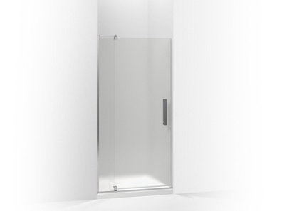 Revel® Pivot shower door, 70" H x 35-1/8 - 40" W, with 5/16" thick Frosted glass