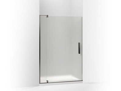 Revel® Pivot shower door, 70" H x 39-1/8 - 44" W, with 5/16" thick Frosted glass