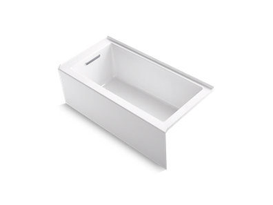 Underscore® Rectangle 60" x 30" alcove bath with integral apron, integral flange and left-hand drain
