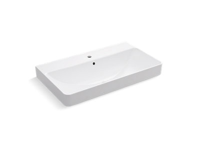 Vox® Rectangle Vessel bathroom sink with single faucet hole