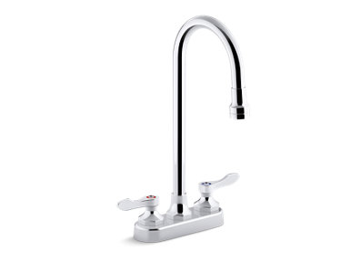 Triton® Bowe® 1.0 gpm centerset bathroom sink faucet with laminar flow, gooseneck spout and lever handles, drain not included