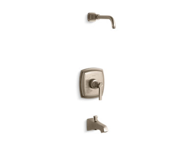 Margaux® Rite-Temp® bath and shower valve trim with lever handle and NPT spout, less showerhead