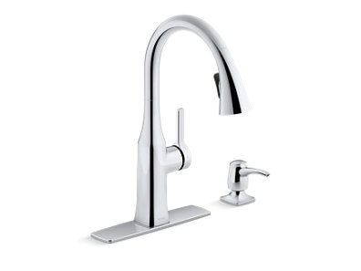 Rubicon® Pull-down kitchen sink faucet with soap/lotion dispenser