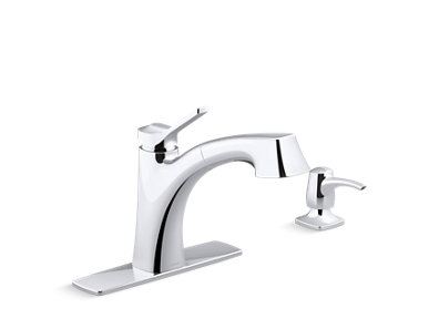 Maxton® Pull-out kitchen faucet with soap/lotion dispenser