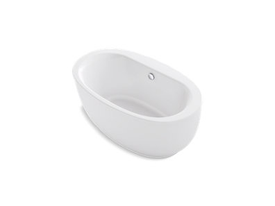 Sunstruck® 60" x 34" oval freestanding bath with fluted shroud and center drain