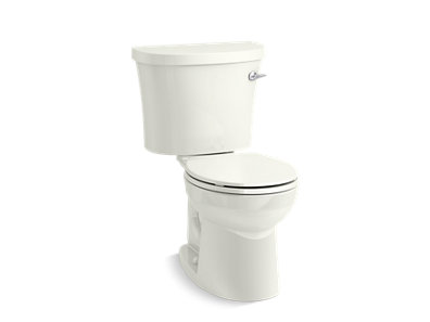 Kingston&trade; Two-piece round-front 1.28 gpf toilet with right-hand trip lever