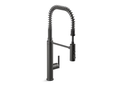 Purist&trade; Semi-professional kitchen sink faucet with three-function sprayhead