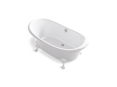 Artifacts® 66-1/8" x 32-1/2" freestanding bath with White exterior