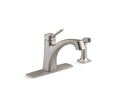 Maxton® Single-handle kitchen sink faucet with sidespray