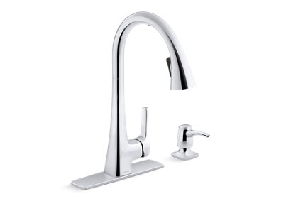 Maxton® Touchless pull-down kitchen faucet with soap/lotion dispenser