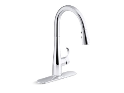 Simplice® Touchless pull-down kitchen sink faucet with three-function sprayhead