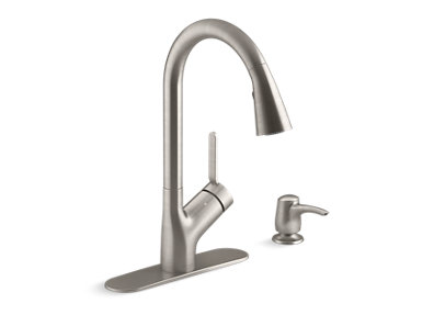 Setra™ kitchen faucet with KOHLER® Konnect™ and voice-activated technology