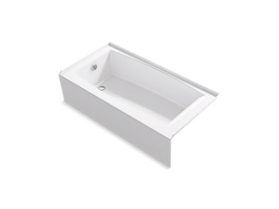 Entity® 60" x 30" alcove bath with integral apron, integral flange and left-hand drain