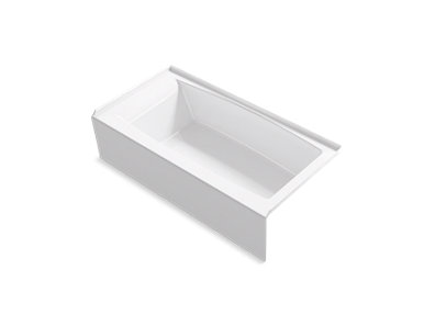 Entity® 60" x 30" alcove bath with integral apron, integral flange and right-hand drain