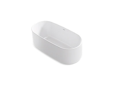 Ceric® 60" x 29" freestanding bath with center toe-tap drain