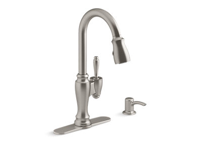 Arsdale® Pull-down kitchen faucet with soap/lotion dispenser