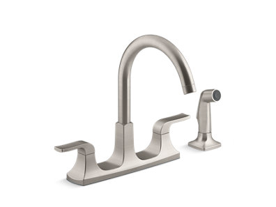 Rubicon® two-handle kitchen faucet with sidespray