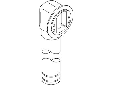 Kohler Genuine Parts Elbow & TUBE SA, Overflow, 1.5