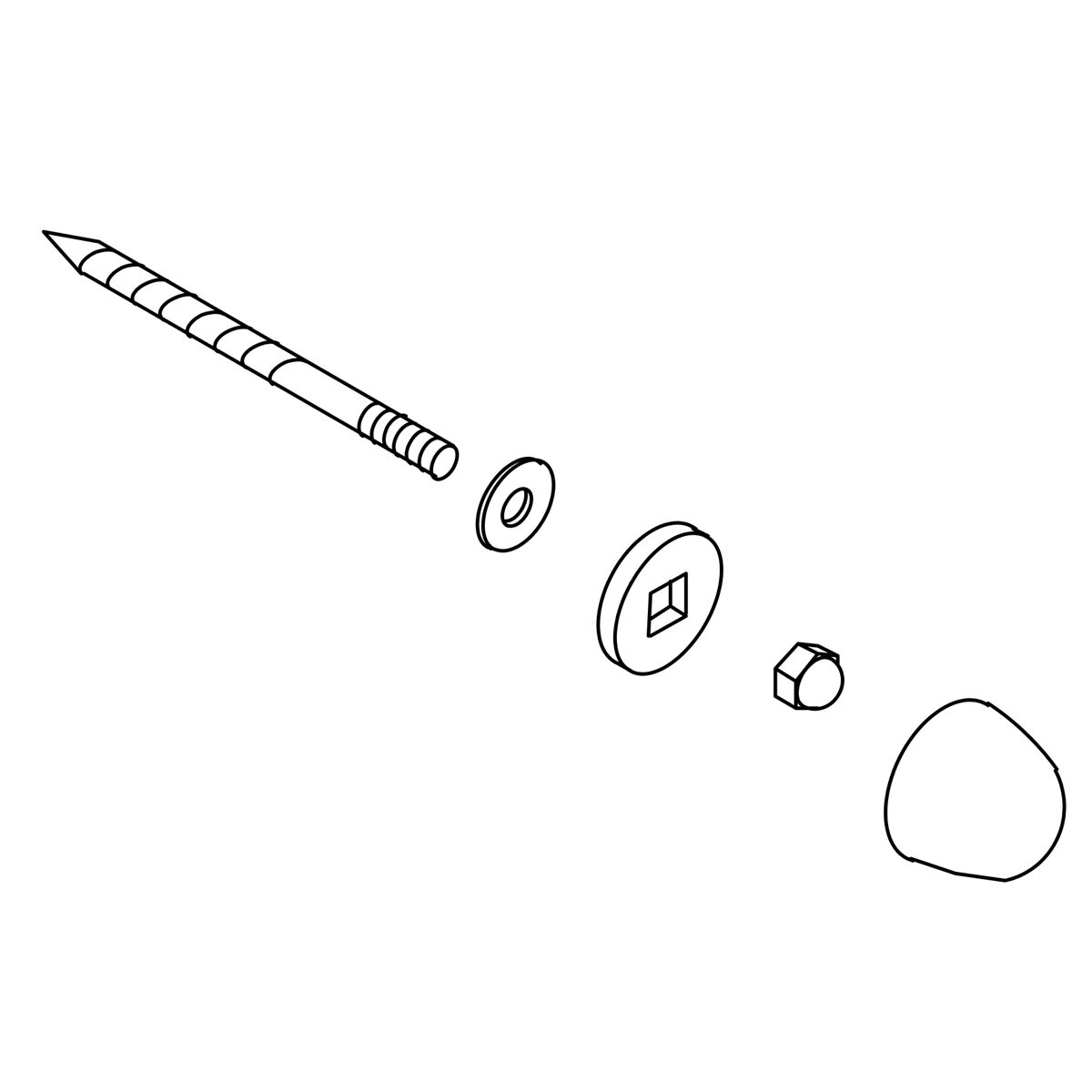 Kohler Genuine Parts Floor BOLT Accessory PACK - White