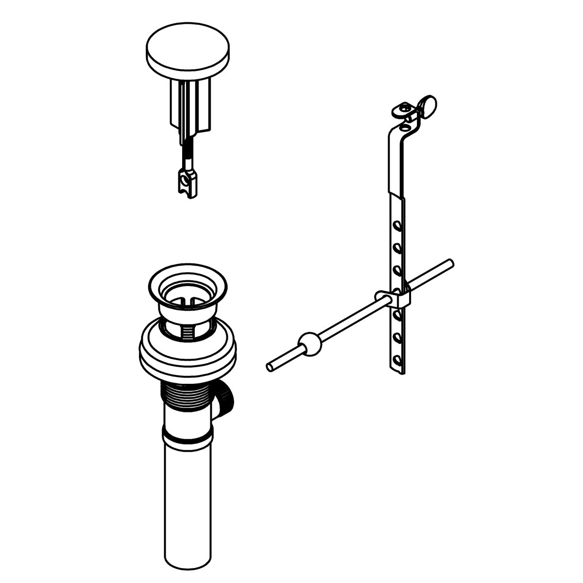 Kohler Genuine Parts Premier Drain WITH Overflow - Vibrant Brushed Moderne Brass
