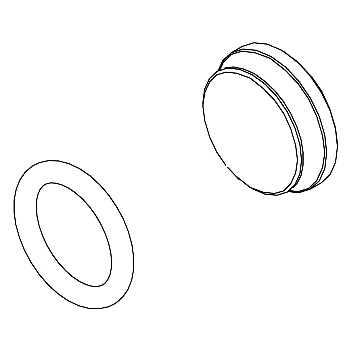 Kohler Genuine Parts Assy, PLUG Button & O-ring - Polished Chrome