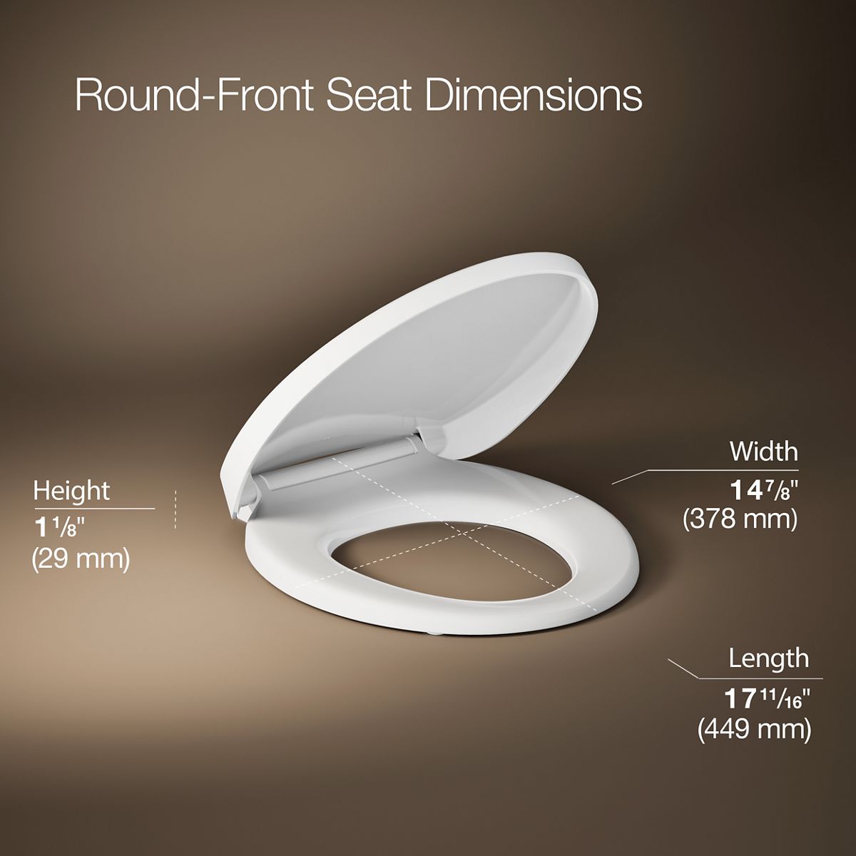 3/4 view of product with dimensions