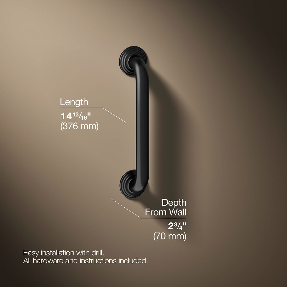KOHLER | K-10540 | Traditional 12-Inch Grab Bar