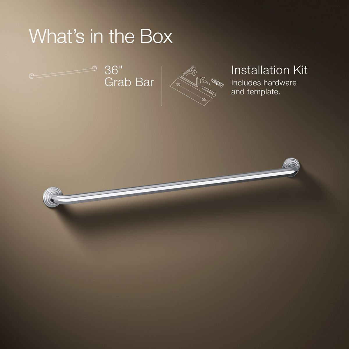 KOHLER | K-10544 | Traditional 36-Inch Grab Bar