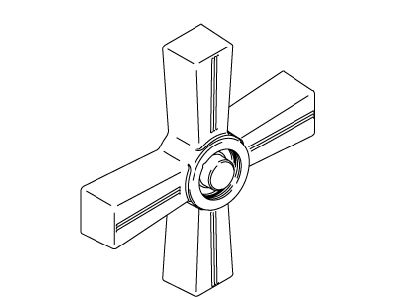 Kohler Genuine Parts Handle, BATH Cross, PURE - Polished Chrome