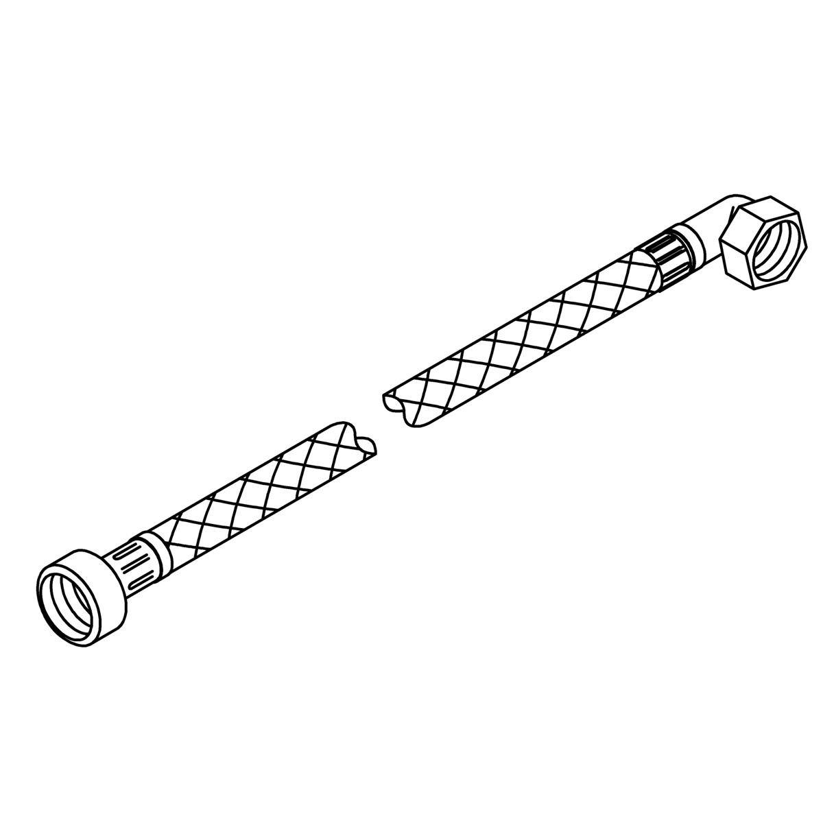 Kohler Genuine Parts Bidet SEAT Inlet HOSE (thin)kohler White