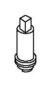 Kohler Genuine Parts Valve STEM FOR Loose KEY - Rough Plate