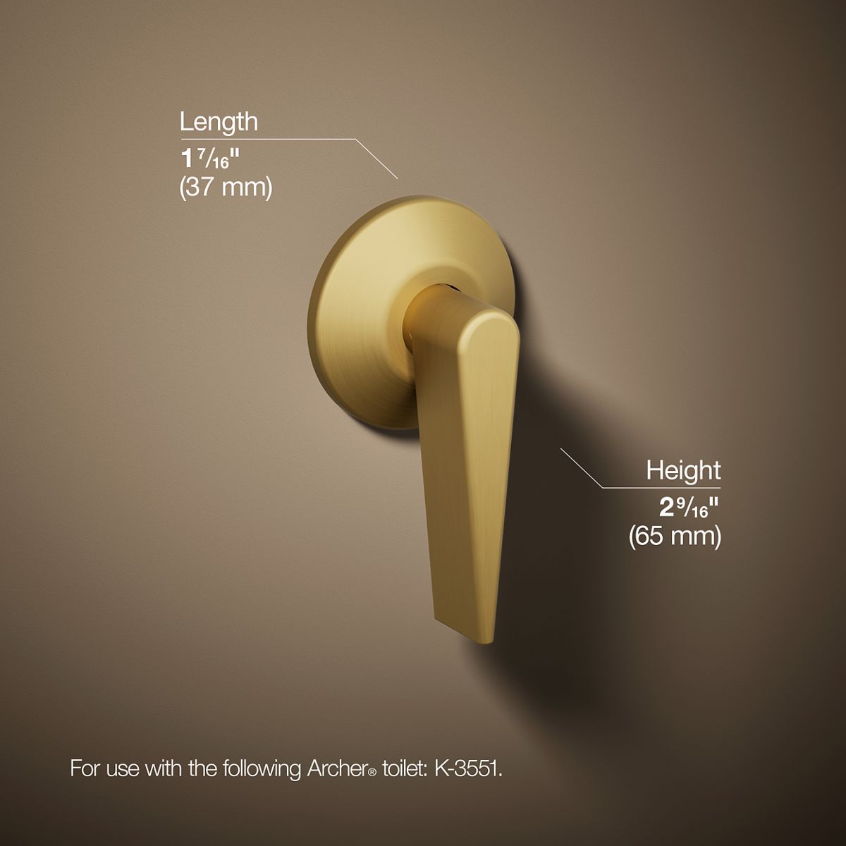 KOHLER | K-11069 | Archer Blade-Style Toilet Trip Lever