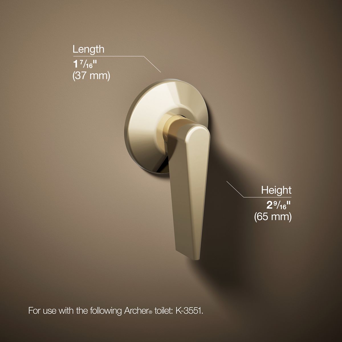 KOHLER | K-11069 | Archer Blade-Style Toilet Trip Lever