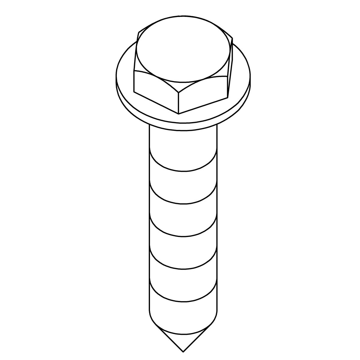 Kohler Genuine Parts Screw, LAG, HEX Washer HED