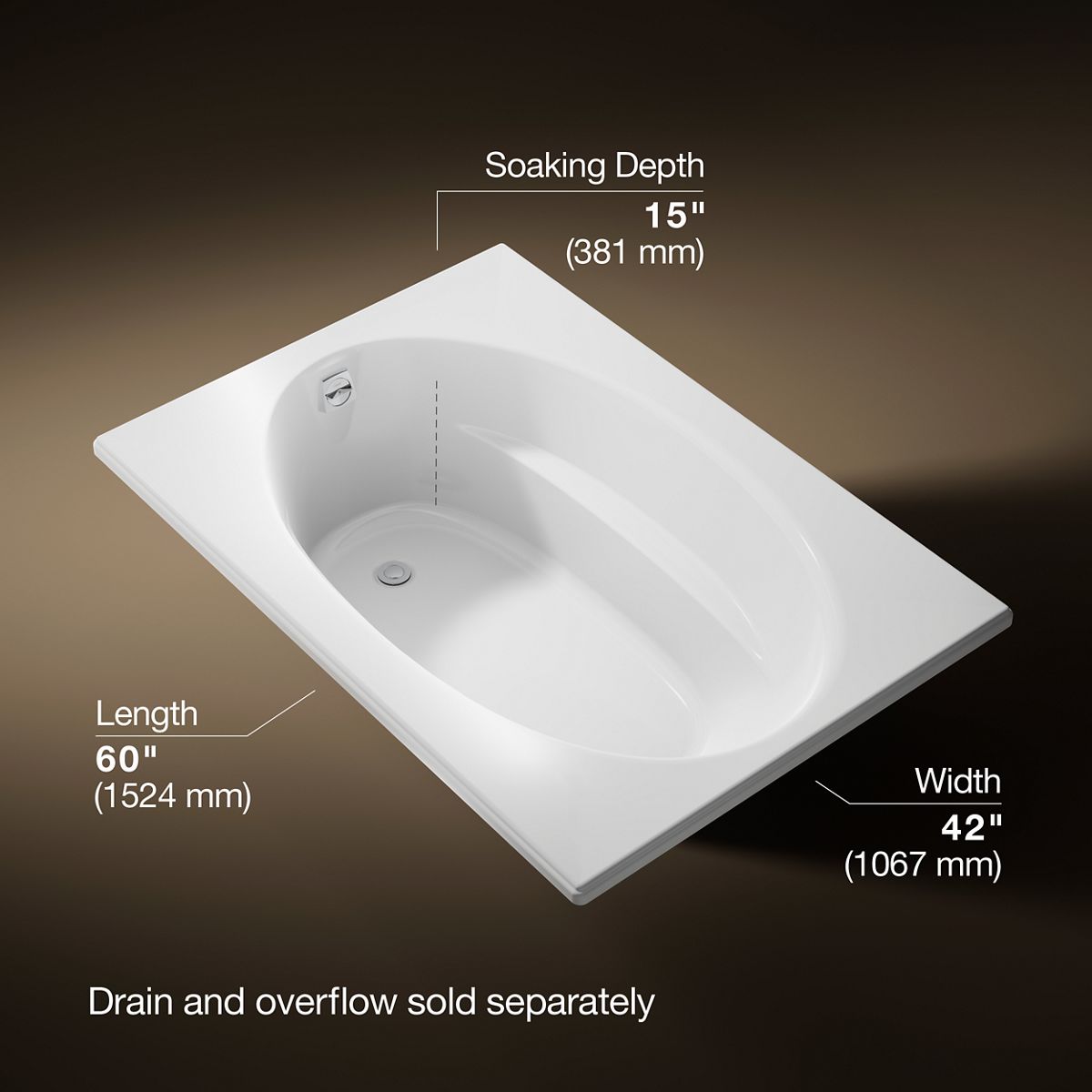 3/4 view of product with dimensions