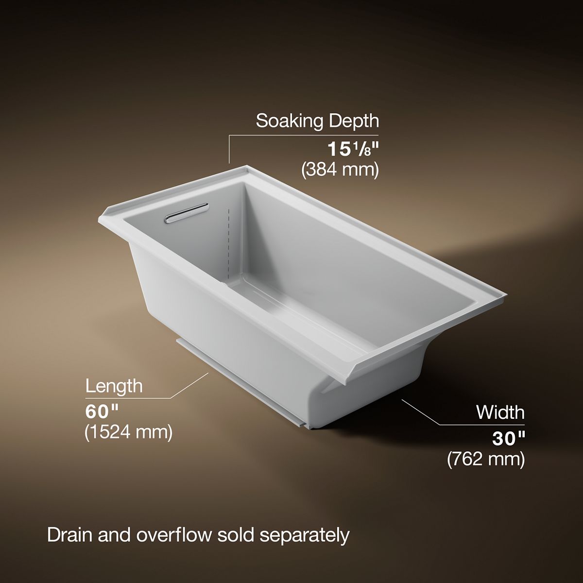 3/4 view of product with dimensions
