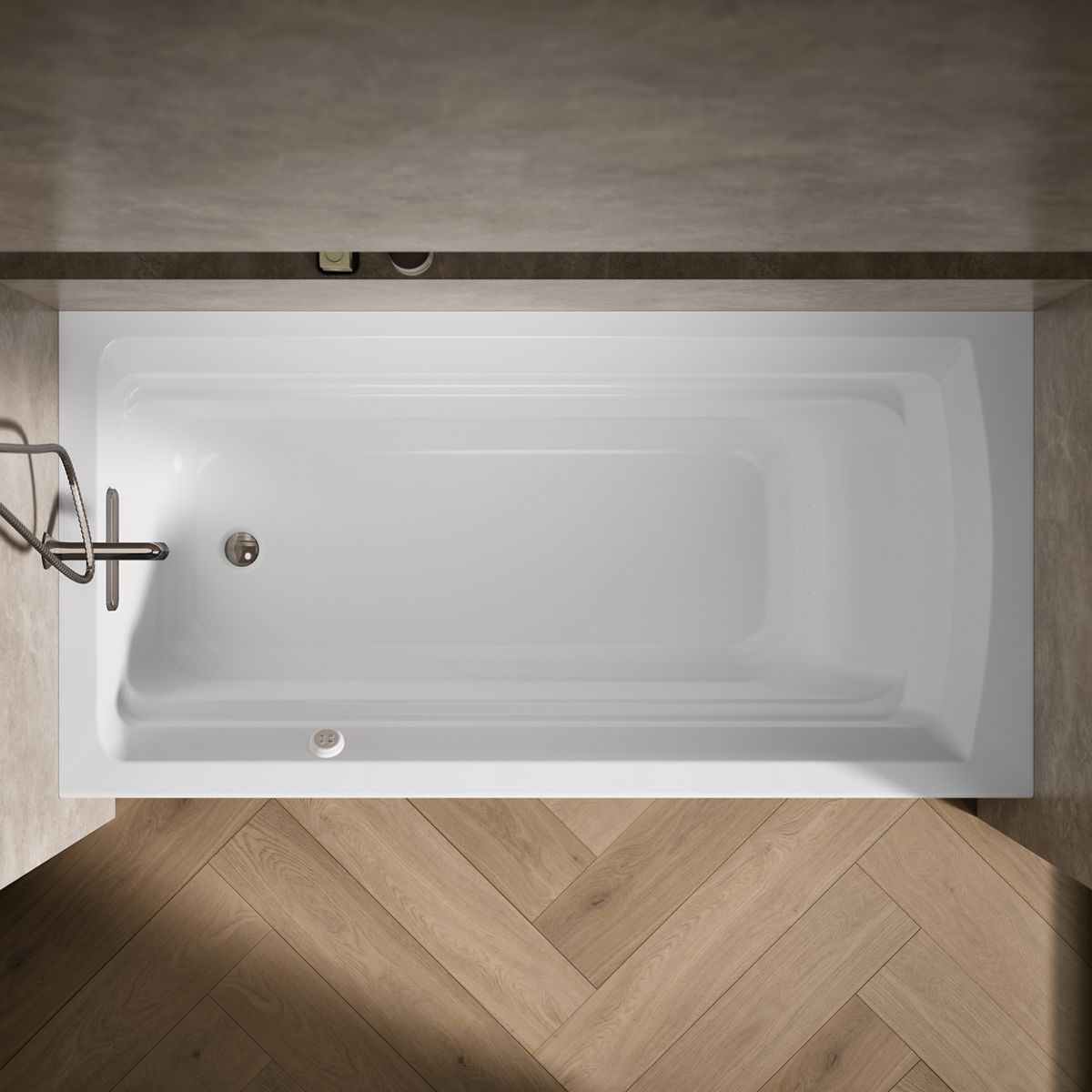 View of products in room from above